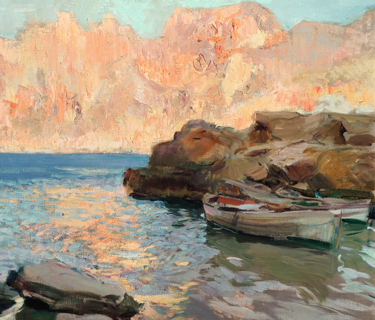 Cala de San Vicente and the Cavall Bernat ridge, painted by Joaquín Sorolla in 1919