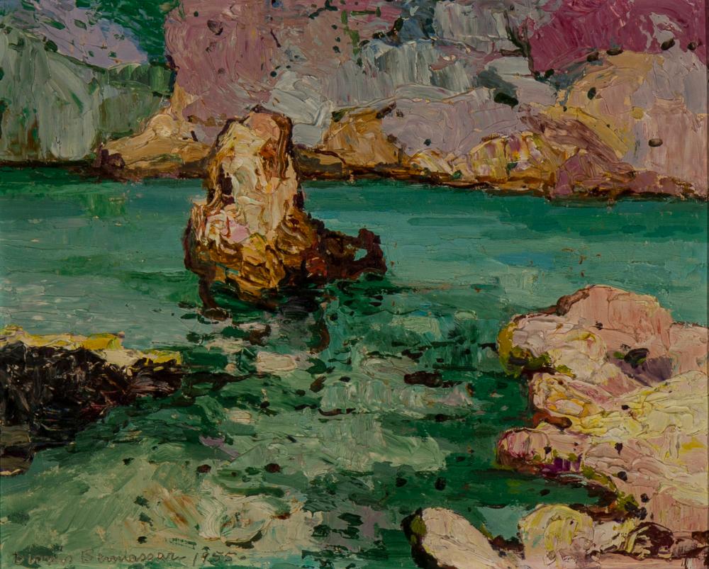Dionís Bennàssar, rocky cove with turquoise water, 1955